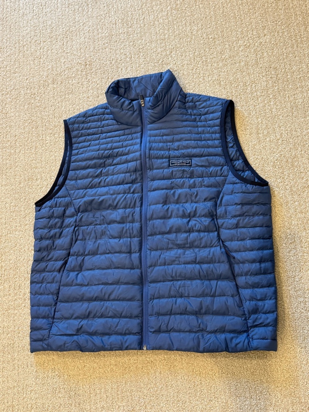 Vineyard Vines Performance Men's Quilted Navy Lightweight Puffer Vest, Size XXL